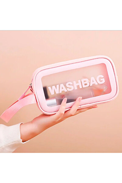 Generic Brand Geantă transparentă impermeabilă pentru machiaj și cosmetice (M)