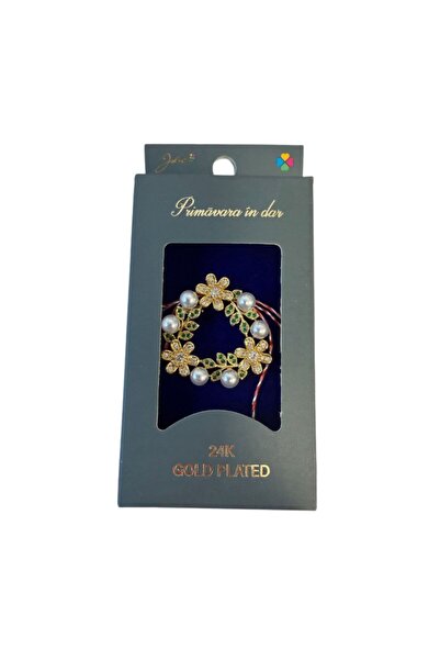 Flippy Martisor with 24K Gold Plated Brooch, Jolie, Metal Material, Brooch Si...