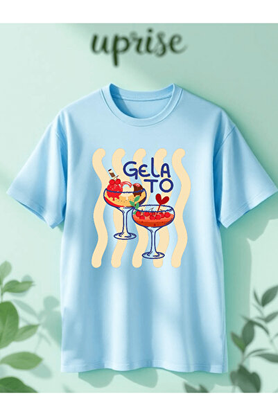 Vordevia Βαμβακερό μπλουζάκι με στάμπα Gelato σε μεγάλο μέγεθος
