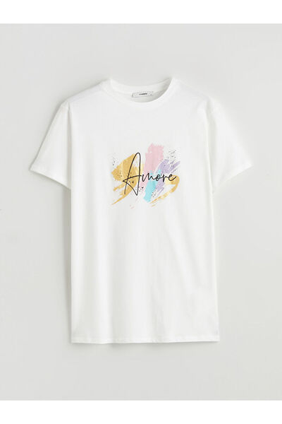 LC Waikiki عروض الموسم الجديد من GULIS GYM تي شيرت نسائي مطبوع برقبة دائرية ب...