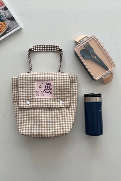 Outlet Çarşım Women's Retro model cu carouri gingham Nutrition geantă si – Ge...