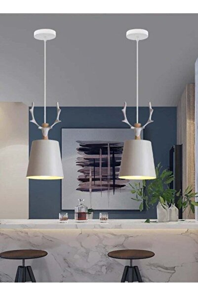 best power Single Modern Ceiling Pendant Lamp Creative Deer Antler Chandelier...