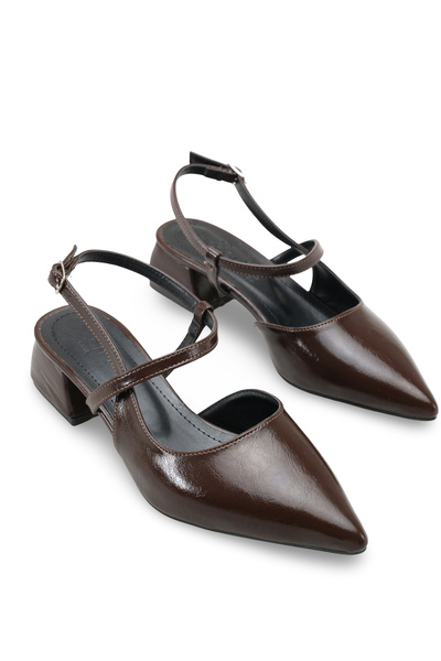 Riccon Pantofi de damă cu vârf ascuțit și spate deschis pantofi cu toc 001212...