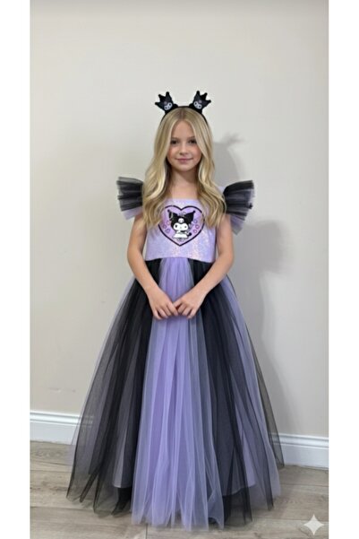 BEGONYA BEBECE KIDS Kiz Cocuk Kuromi Printed Sequined Wedding Invitation Spec...