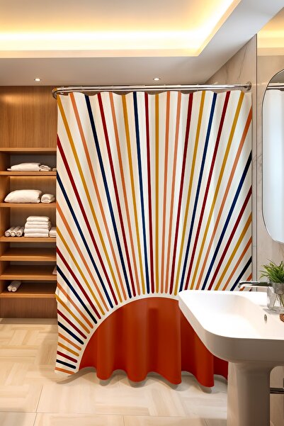 EVPANYA Bathroom Curtain, Colorful Sunrise Patterned Shower Curtain, Bathtub ...