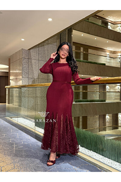 Warazan Mask stretch dress with a waist belt