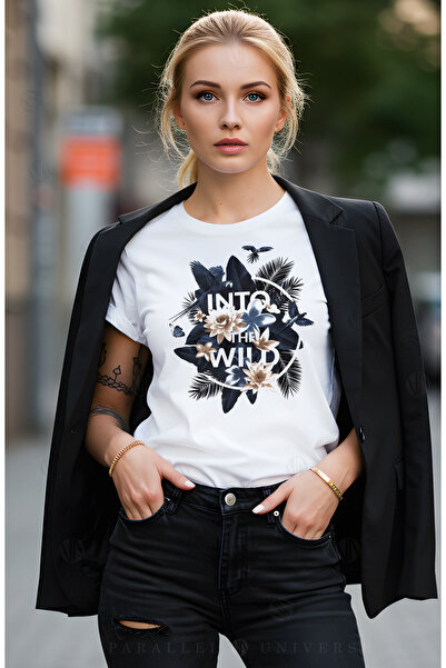 PARUNIV Women's T-shirt Into The Wild Tee, casual, relaxed outfit