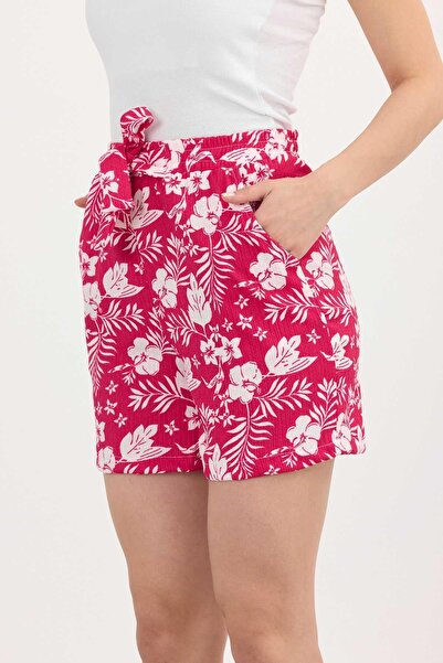 bodyIVY Şort Cepli Rahat Kesim-Füşya