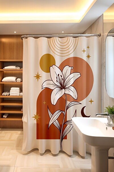 EVPANYA Bathroom Curtain, Lily Dream Patterned Shower Curtain, Bathtub Curtai...