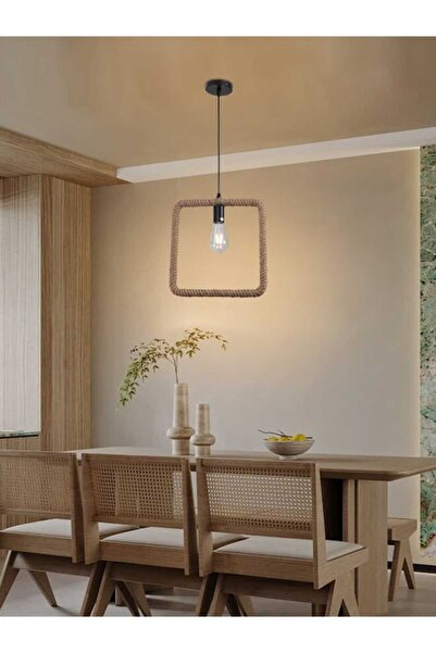 best power Rustic Rope Pendant Light