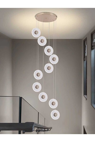best power Modern LED Staircase Chandelier 6171-10