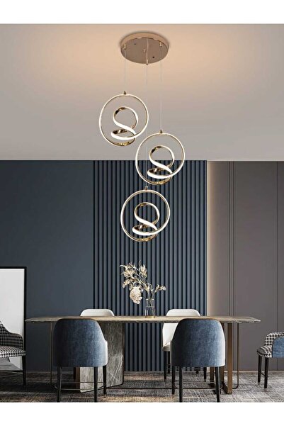 best power Triple LED Chandelier Light 7143-3 with Three Lighting Levels