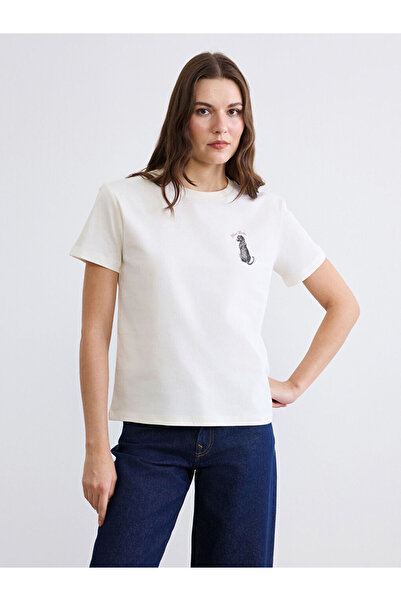 LC Waikiki عروض الموسم الجديد من GULIS GYM تي شيرت نسائي مطبوع برقبة دائرية ب...