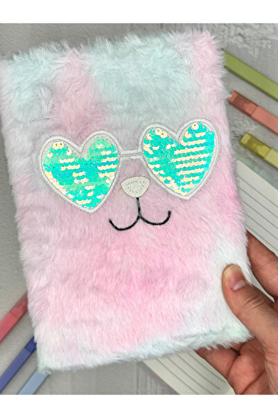 ZeCo Collection Plush Heart Patterned Daily / Souvenir Notebook