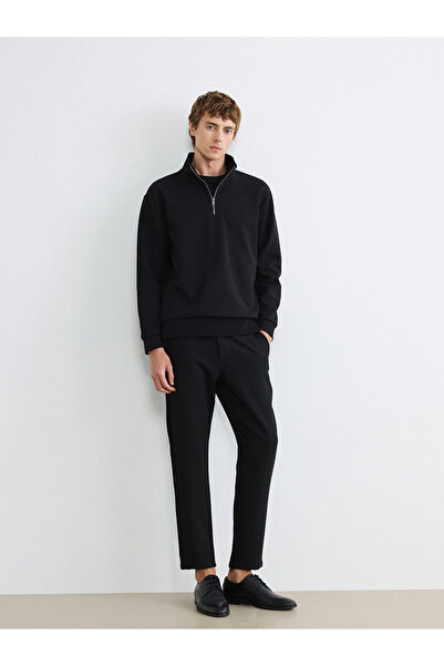 LC Waikiki Pantaloni pentru bărbați cu model standard negru