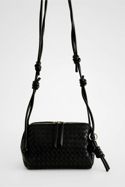 Yuka Atelier Valeria Mini Örgü Dokulu Çapraz ve Omuz Çantası