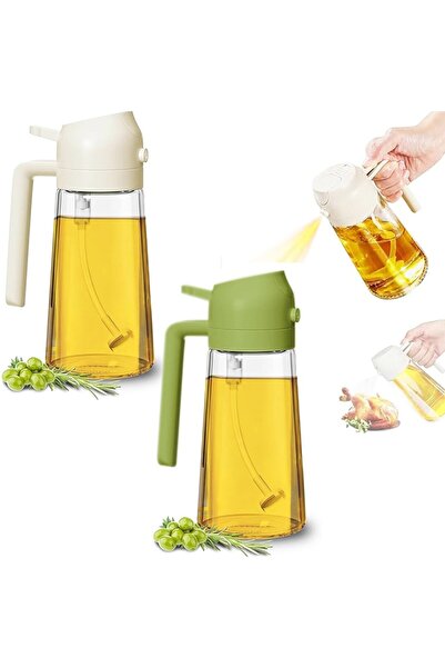Greathings Baysa-1267 Glass Oil Bottle (2In1=With Spray & Flowing Feature) (w...