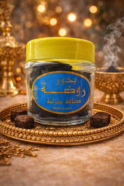 DULAL PERFUME SHOP L.L.C Bukhoor Rowda 170g, Arabic Traditional Home Incense,...