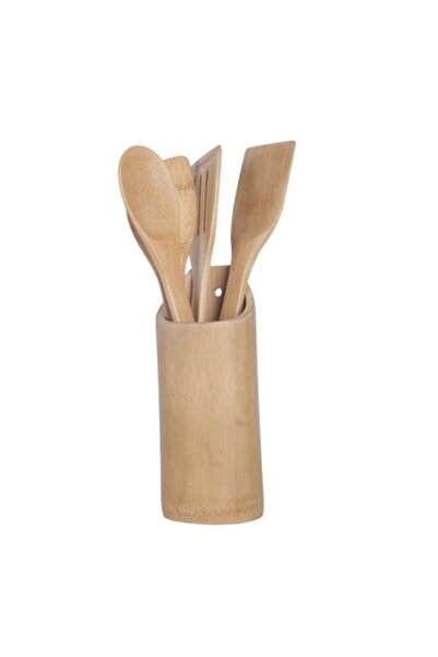 RABY Wooden Spoon Set with Bamboo Holder