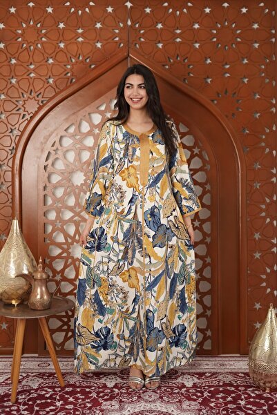 AFandina Linen jalabiya with a luxurious modern design