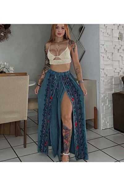 Fibula Bohemian and Authentic Mystical Embroidered Standard Size Cotton Closu...