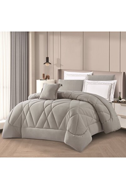 HOURS Horse 7-Piece Double Bed Set – Elegant Plain Design and Luxurious Softn...