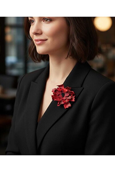 SLOWSHE -Handmade Deri Gelincik Broş