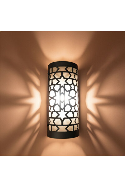 ottolamp Decorative Patterned Wall Sconce Cylinder Metal Body Opal Plexi