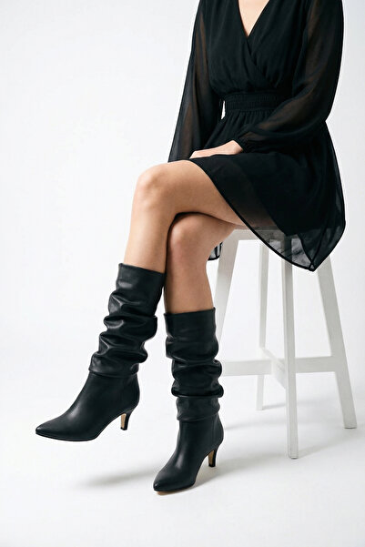 Riccon Jenfarrel Women's Bellows Boots 00126000 Black Leather