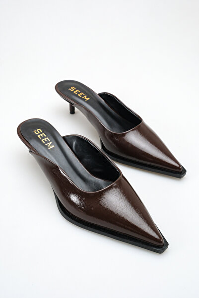 SEEM Audrey Brown Cipele sa špicastim vrhom i niskim potpeticama Papuče