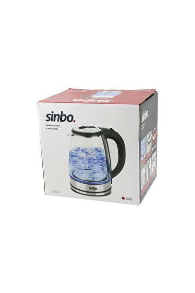 Greathings سينبو SK-8029 ( زجاجي ) غلاية تسخين المياه ( 1.8 لتر ) ( نظام تسخي...