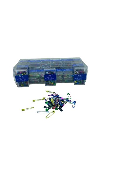 Greathings دبابيس أمان MLS-988 (ملونة) (50 قطعة في علبة) (رقم-00) إبرة صغيرة*...