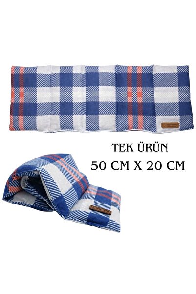 TODO HOME 50x20 cm Kiraz Çekirdeği Terapi Yastığı ( Mavi Ekose ) – Tek Ürün