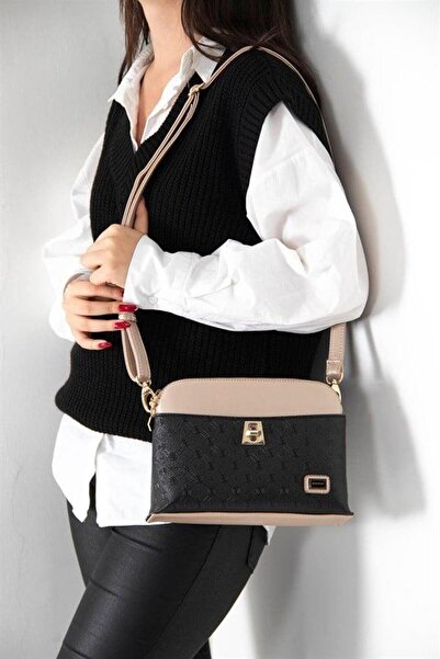 Silver Polo Silver & Polo Sp623 Women's Crossbody Bag with Logo Black-S.Nut