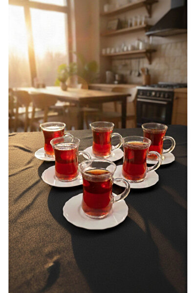 AR HOME 12 Pcs Glass Tea Set