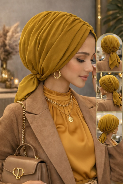 Aişe tesettür Πράσινο Λάδι Με αγκράφα Κόνες