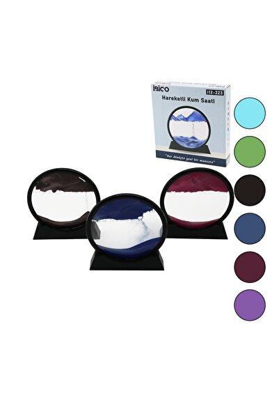 Greathings ІБІКО І12-223 (7" і 17,5 см) (КОЛЬОРОВЕ СКЛО З ВОДОЮ) ПІСКОВИЙ ГОД...