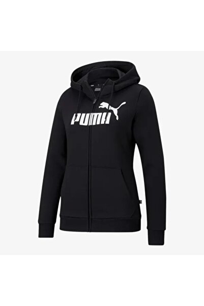 Puma Women's ESS Logo Full-Zip Hoodie FL 586806-01 Size: XS
