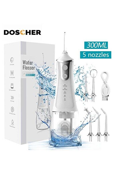 doscher's Dusher Water Flosser - Rechargeable Electric Oral Irrigator - Wirel...
