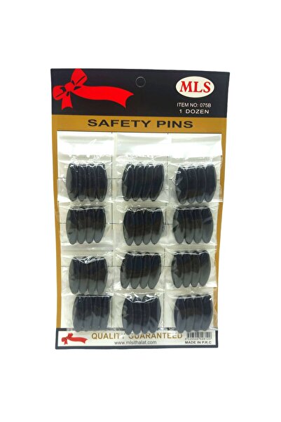 Greathings MLS NO-075B (ЧОРНИЙ) ШПИЛЬКА ДЛЯ КОМИРА ТА ШАРФА 12 ШТ. КАРТКА*5X24
