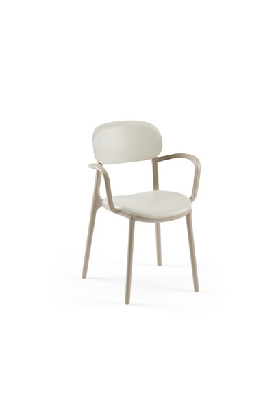 Tilia Ali Polipropilen Kollu Sandalye Kum Beji Bej - Bahçe, Balkon, Dış Mekan...