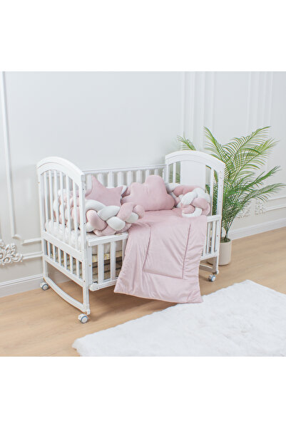 My Baby 6-piece complete four-piece braided crib mattress set, pink