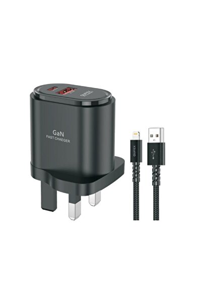 QUFEX 2-Ports USB+PD 43W GaN Travel Charger
