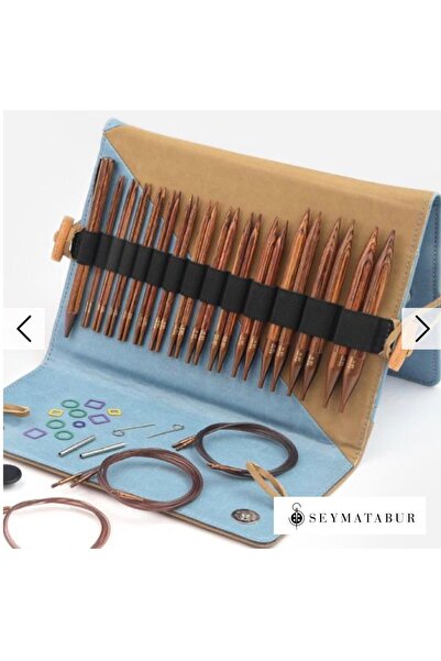 KnitPro Ginger Grande Normal Değiştirilebilir misinalı Şiş Seti - 13 cm (13 Ç...