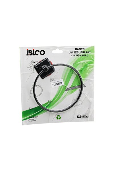 Greathings إيبيكو بانيو BNY-717 (أسود) (مستدير) معدني (حامل مناشف) (تركيب لاص...