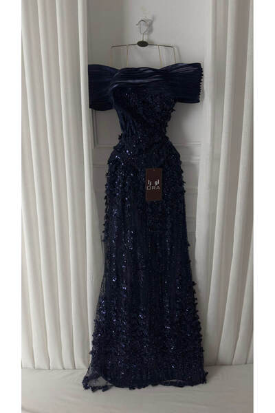 Ora Royal evening dress in navy blue