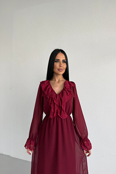 LİLA İSTANBUL ΦΟΡΕΜΑ ΣΙΦΟΝ ΜΕ ΛΕΠΤΟΜΕΡΕΙΑ V-ΛΑΙΜΟΥ ΚΑΙ ΔΙΑΚΟΣΜΗΣΗ ΓΚΟΥΠΟΥΡ