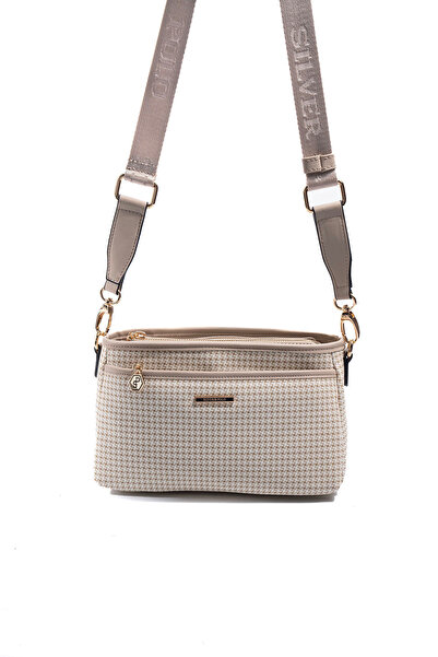 Silver Polo Silver & Polo Sp1184 Women's Crossbody Bag Houndstooth Plaid Sand...