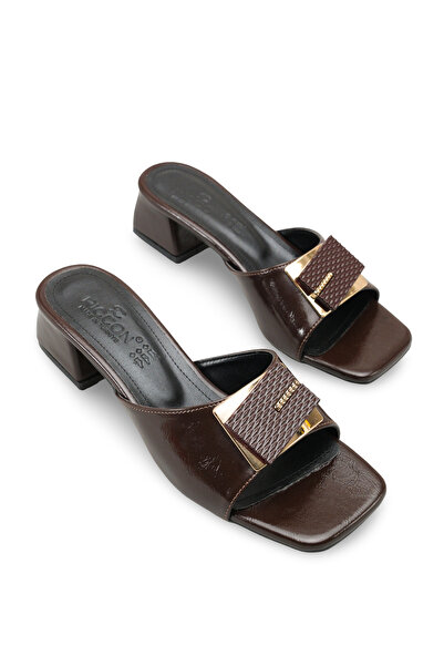 Riccon Ženske štikle Papuče 0012200 Smeđe rustikalne