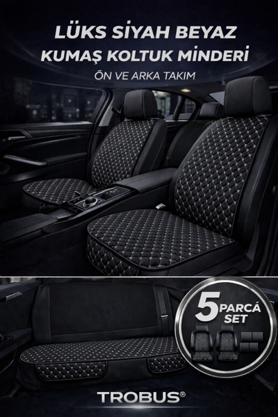 TROBUS وسادة مقعد قماشية متوافقة عالميًا من تيجين، بنمط مبطن، مضادة للعرق، مج...